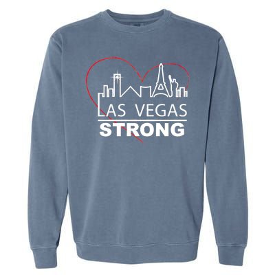 Las Vegas Strong Heart Skyline Garment-Dyed Sweatshirt