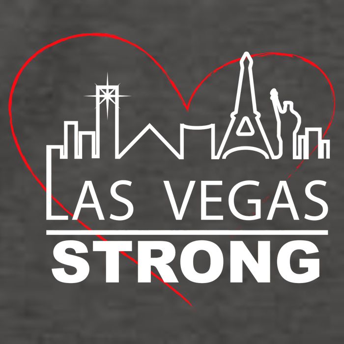 Las Vegas Strong Heart Skyline Vector Backpack