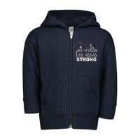 Las Vegas Strong Heart Skyline Toddler Zip Fleece Hoodie