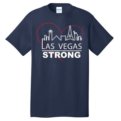 Las Vegas Strong Heart Skyline Tall T-Shirt