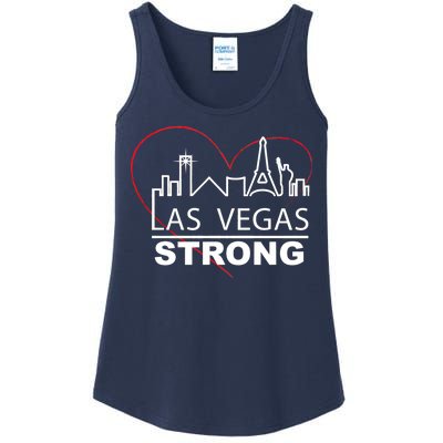 Las Vegas Strong Heart Skyline Ladies Essential Tank