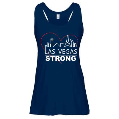 Las Vegas Strong Heart Skyline Ladies Essential Flowy Tank