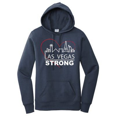 Las Vegas Strong Heart Skyline Women's Pullover Hoodie