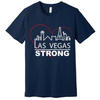 Las Vegas Strong Heart Skyline Premium T-Shirt