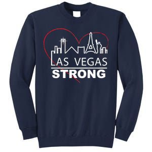 Las Vegas Strong Heart Skyline Tall Sweatshirt