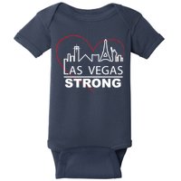 Las Vegas Strong Heart Skyline Baby Bodysuit