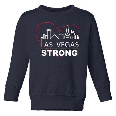 Las Vegas Strong Heart Skyline Toddler Sweatshirt