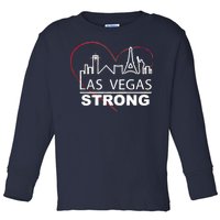 Las Vegas Strong Heart Skyline Toddler Long Sleeve Shirt