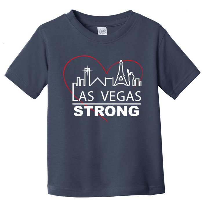 Las Vegas Strong Heart Skyline Toddler T-Shirt