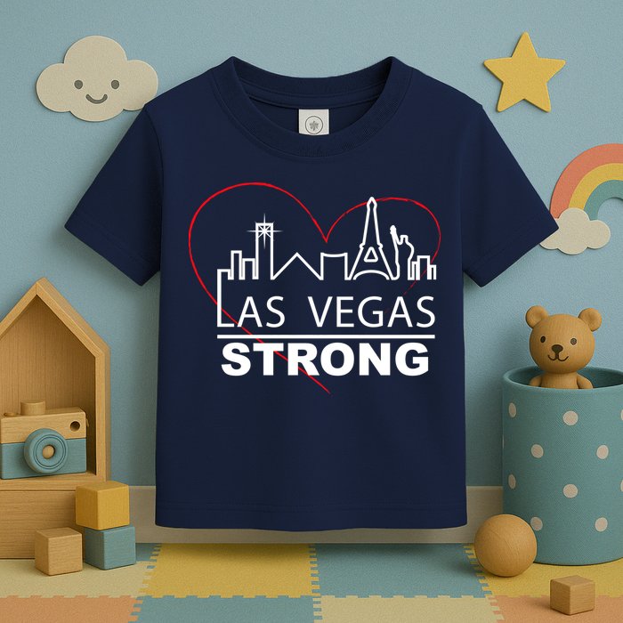 Las Vegas Strong Heart Skyline Toddler T-Shirt