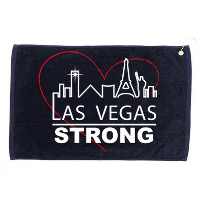 Las Vegas Strong Heart Skyline Grommeted Golf Towel