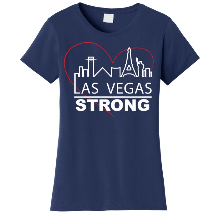 Las Vegas Strong Heart Skyline Women's T-Shirt