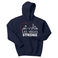 Las Vegas Strong Heart Skyline Kids Hoodie