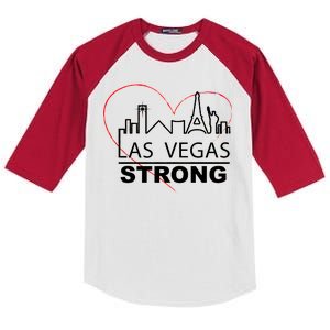 Las Vegas Strong Heart Skyline Kids Colorblock Raglan Jersey