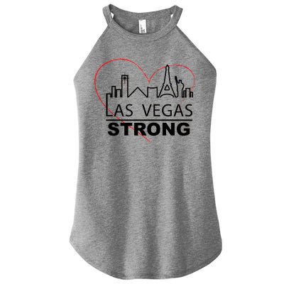 Las Vegas Strong Heart Skyline Women's Perfect Tri Rocker Tank