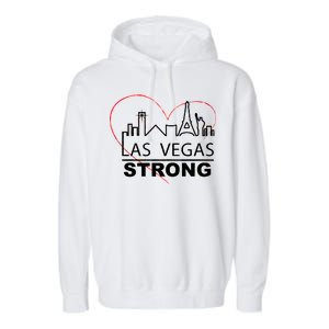 Las Vegas Strong Heart Skyline Garment-Dyed Fleece Hoodie