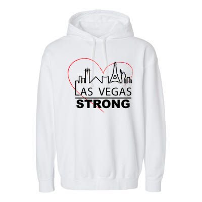 Las Vegas Strong Heart Skyline Garment-Dyed Fleece Hoodie