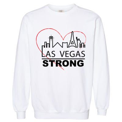 Las Vegas Strong Heart Skyline Garment-Dyed Sweatshirt