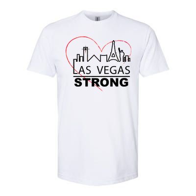 Las Vegas Strong Heart Skyline Softstyle CVC T-Shirt