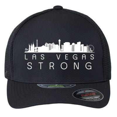 Las Vegas Strong Vegas Skyline Flexfit Unipanel Trucker Cap