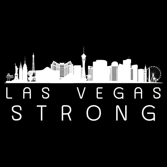 Las Vegas Strong Vegas Skyline Flexfit Unipanel Trucker Cap