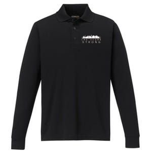 Las Vegas Strong Vegas Skyline Performance Long Sleeve Polo