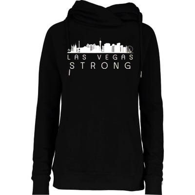 Las Vegas Strong Vegas Skyline Womens Funnel Neck Pullover Hood