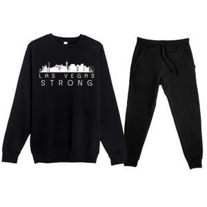 Las Vegas Strong Vegas Skyline Premium Crewneck Sweatsuit Set