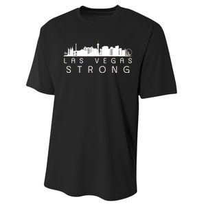 Las Vegas Strong Vegas Skyline Performance Sprint T-Shirt