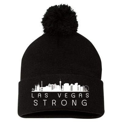 Las Vegas Strong Vegas Skyline Pom Pom 12in Knit Beanie