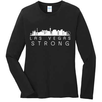 Las Vegas Strong Vegas Skyline Ladies Long Sleeve Shirt