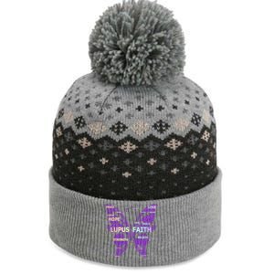 Lupus Awareness Support Strong Diva Survivor Purple Ribbon Gift The Baniff Cuffed Pom Beanie