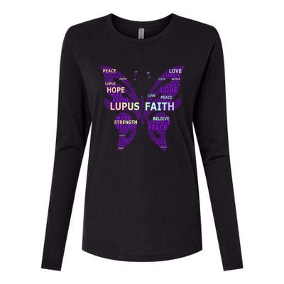 Lupus Awareness Support Strong Diva Survivor Purple Ribbon Gift Womens Cotton Relaxed Long Sleeve T-Shirt