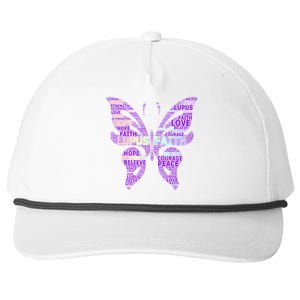 Lupus Awareness Support Strong Diva Survivor Purple Ribbon Gift Snapback Five-Panel Rope Hat