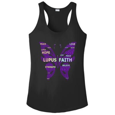 Lupus Awareness Support Strong Diva Survivor Purple Ribbon Gift Ladies PosiCharge Competitor Racerback Tank