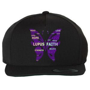 Lupus Awareness Support Strong Diva Survivor Purple Ribbon Gift Wool Snapback Cap