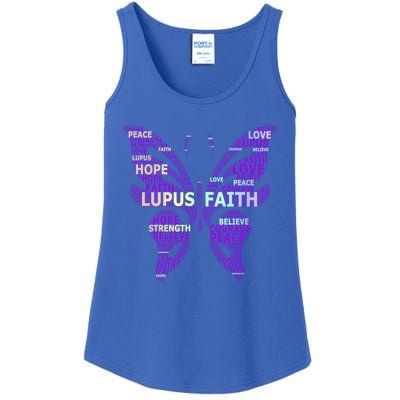 Lupus Awareness Support Strong Diva Survivor Purple Ribbon Gift Ladies Essential Tank