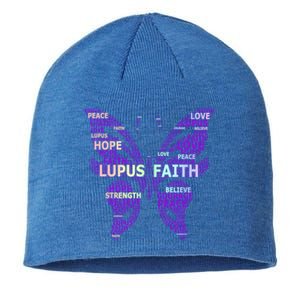 Lupus Awareness Support Strong Diva Survivor Purple Ribbon Gift Sustainable Beanie