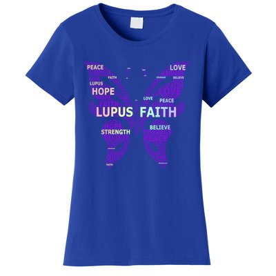 Lupus Awareness Support Strong Diva Survivor Purple Ribbon Gift Women's T-Shirt