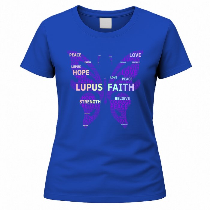 Lupus Awareness Support Strong Diva Survivor Purple Ribbon Gift Women's T-Shirt