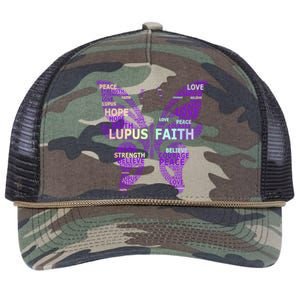 Lupus Awareness Support Strong Diva Survivor Purple Ribbon Gift Retro Rope Trucker Hat Cap