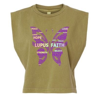 Lupus Awareness Support Strong Diva Survivor Purple Ribbon Gift Garment-Dyed Women's Muscle Tee