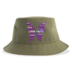 Lupus Awareness Support Strong Diva Survivor Purple Ribbon Gift Sustainable Bucket Hat