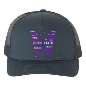 Lupus Awareness Support Strong Diva Survivor Purple Ribbon Gift Yupoong Adult 5-Panel Trucker Hat