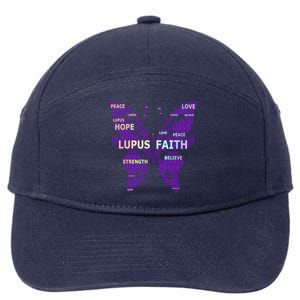 Lupus Awareness Support Strong Diva Survivor Purple Ribbon Gift 7-Panel Snapback Hat