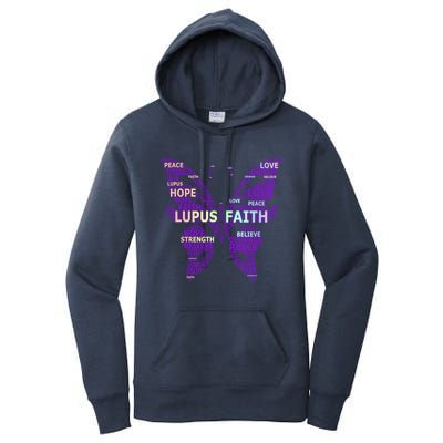 Lupus Awareness Support Strong Diva Survivor Purple Ribbon Gift Women's Pullover Hoodie