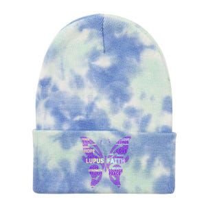 Lupus Awareness Support Strong Diva Survivor Purple Ribbon Gift Tie Dye 12in Knit Beanie