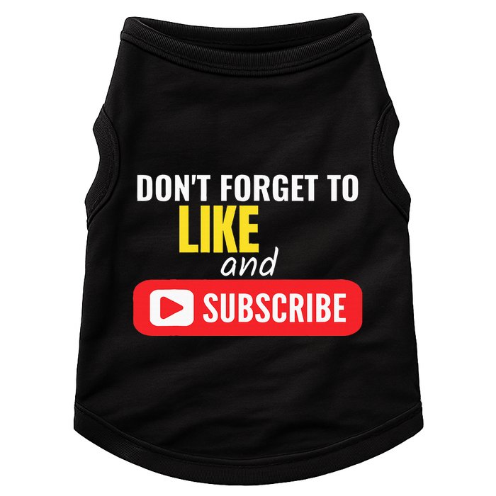 Like And Subscribe Vlogger Podcaster Influencer Doggie Tank