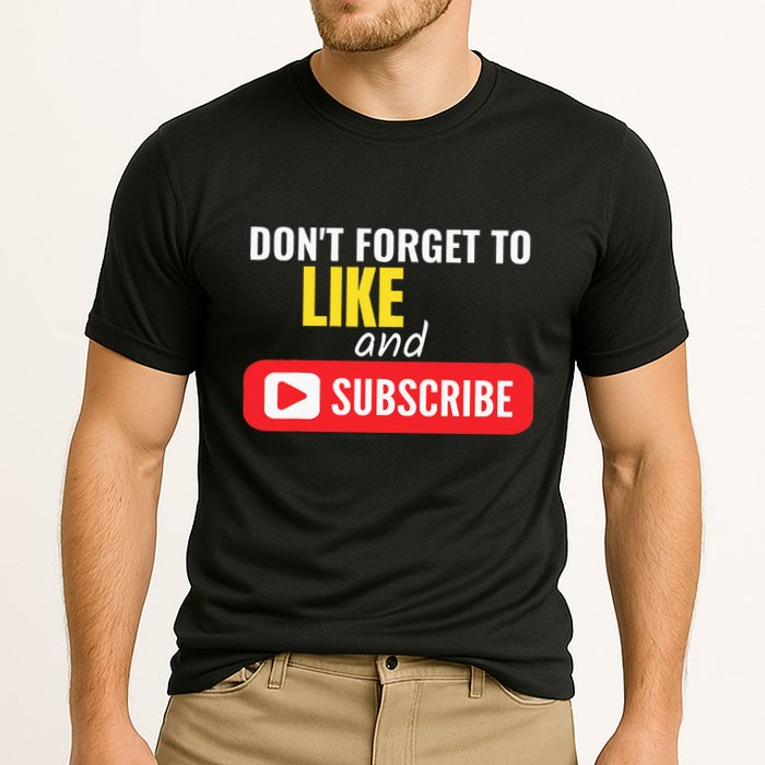 Like And Subscribe Vlogger Podcaster Influencer Performance Shirt