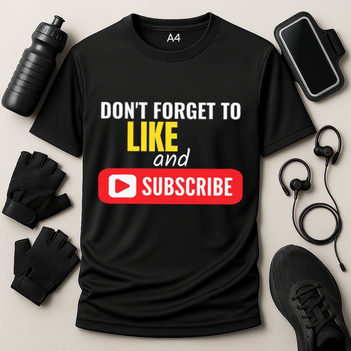 Like And Subscribe Vlogger Podcaster Influencer Performance Shirt